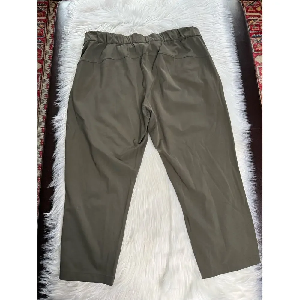 Lululemon Dark Olive On The Fly Cropped 23” Pant